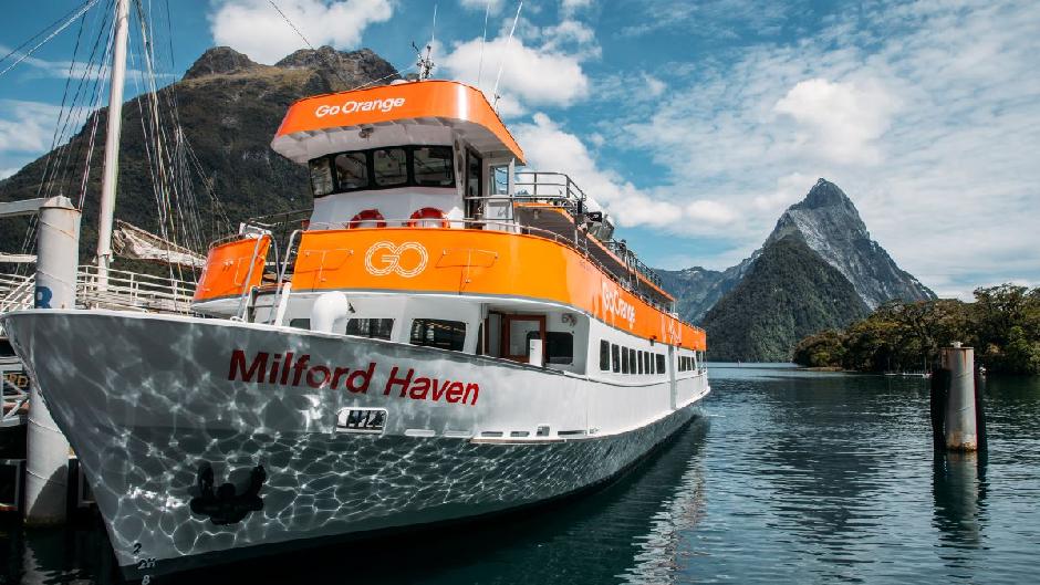 Discover spectacular mountains, waterfalls, and wildlife on an amazing small group tour to Milford Sound by coach, and the ever-popular Go Orange cruise...
